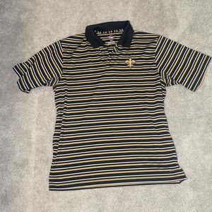 Men’s Large Black/Gold/White New Orleans Saints Polo